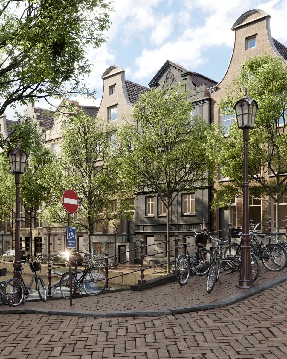 Amsterdam Canal Study final rendering, view 2