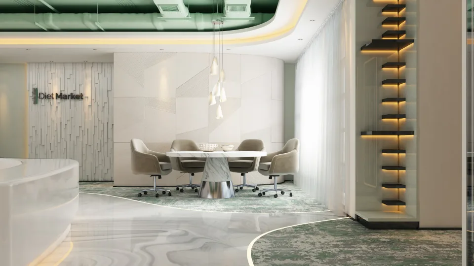 Diet Market Office design visualization, view 2