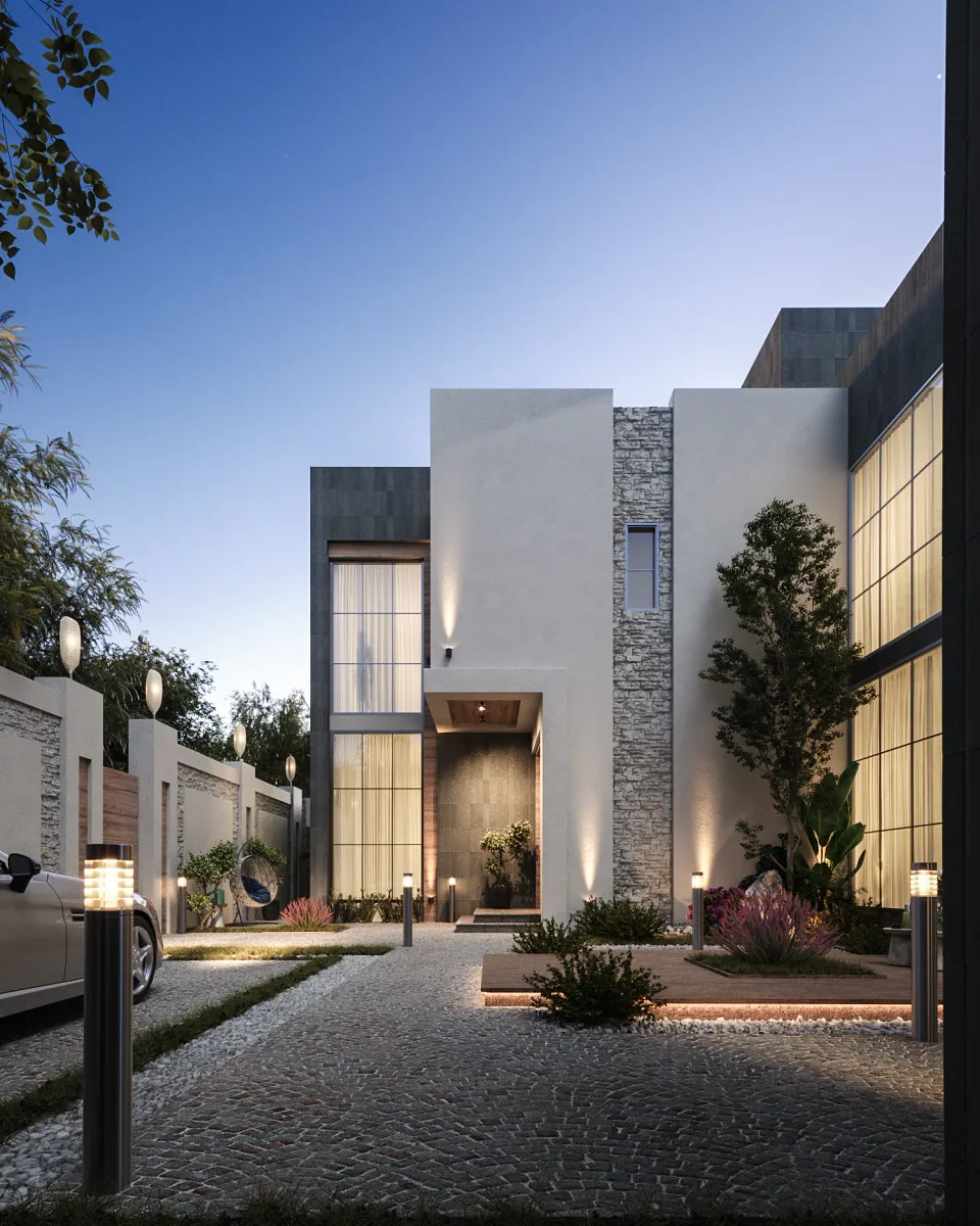 Private Villa Courtyard 2023 Corona visualization, view 2