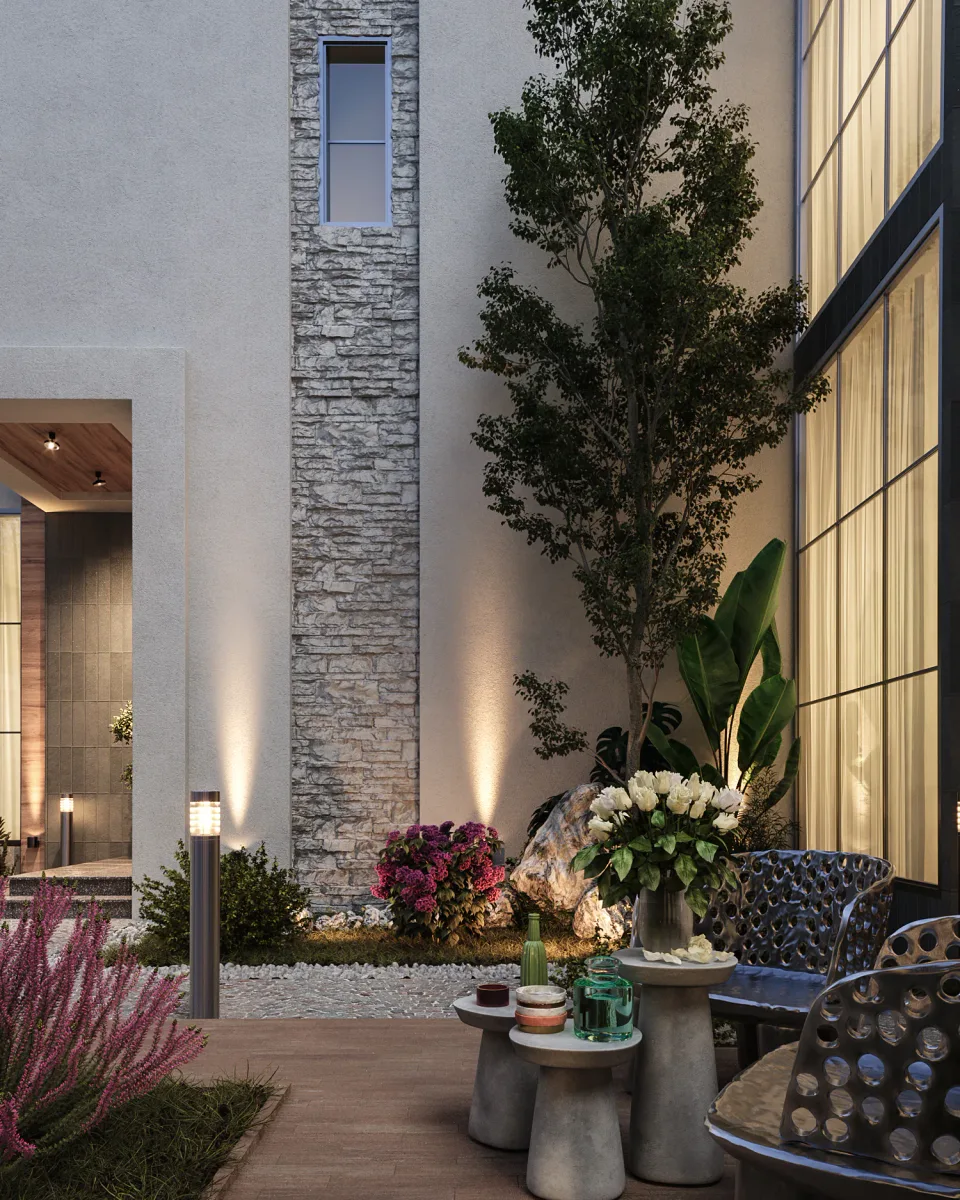 Private Villa Courtyard 2023 Corona visualization, view 3