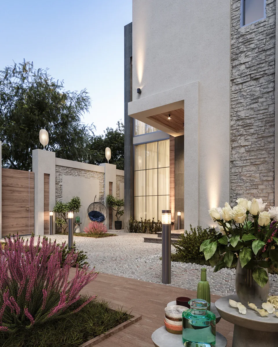 Private Villa Courtyard 2023 Corona visualization, view 5