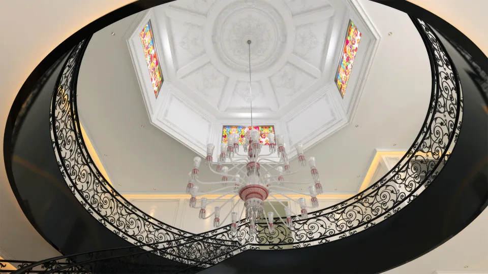 Design visualization of the stained-glass dome