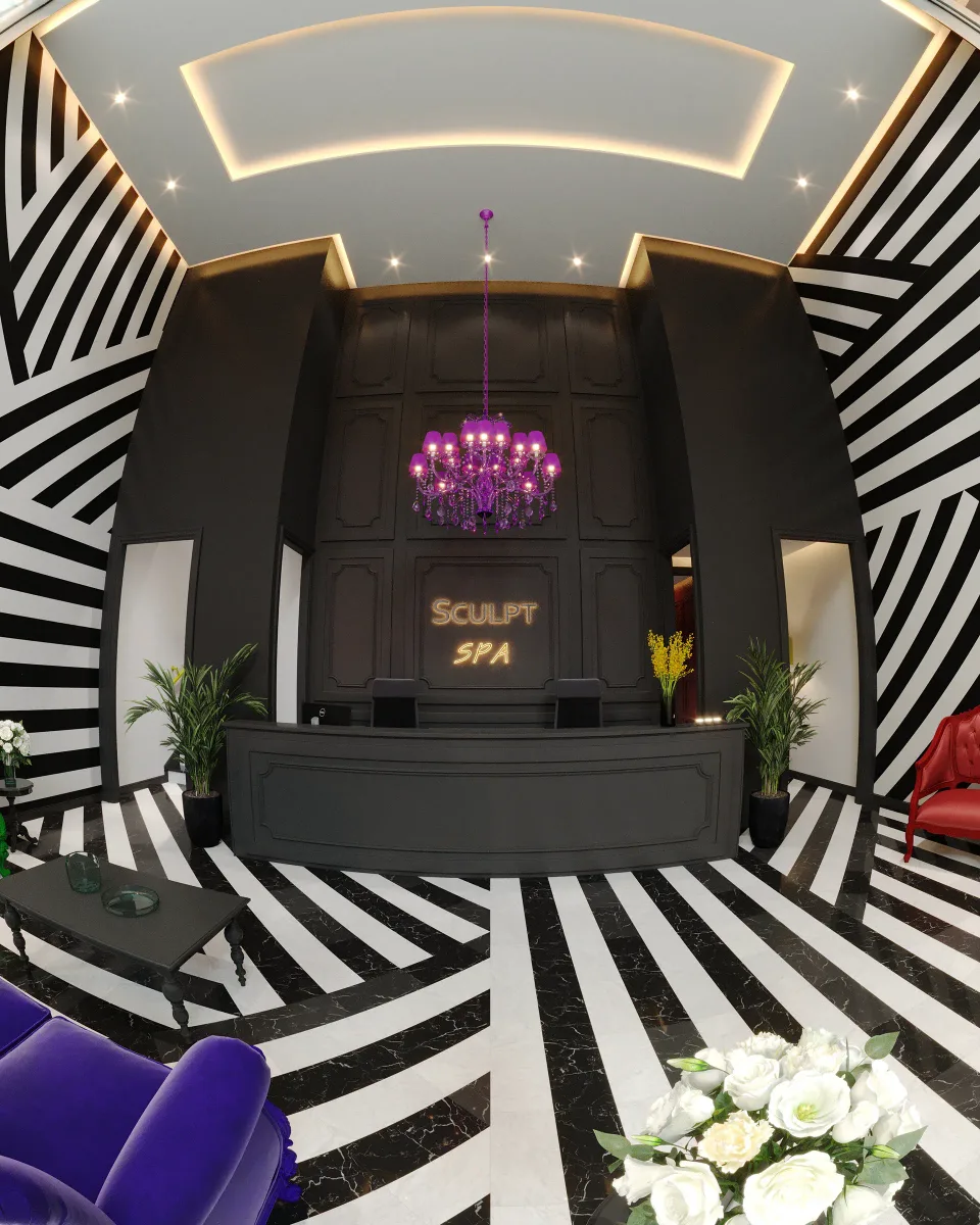 Sculpt Spa interior design visualization, view 3